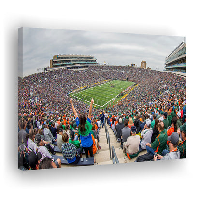 Stadium in Notre Dame, Stadium Canvas, Sport Art, Gift for him, Man Cave Decor, Art Print, Canvas Print Wall Art