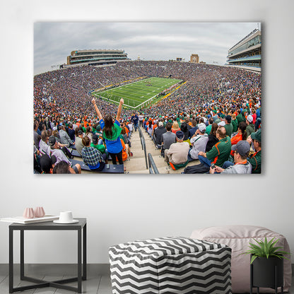 Stadium in Notre Dame, Stadium Canvas, Sport Art, Gift for him, Man Cave Decor, Art Print, Canvas Print Wall Art