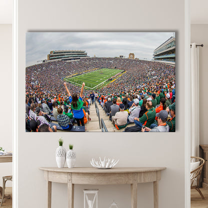 Stadium in Notre Dame, Stadium Canvas, Sport Art, Gift for him, Man Cave Decor, Art Print, Canvas Print Wall Art