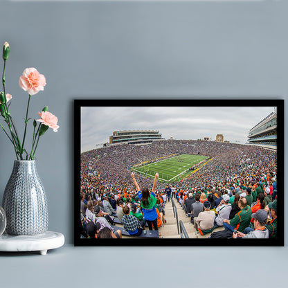 Stadium in Notre Dame, Stadium Canvas, Sport Art, Gift for him, Framed Art Print Wall Decor, Picture Framed