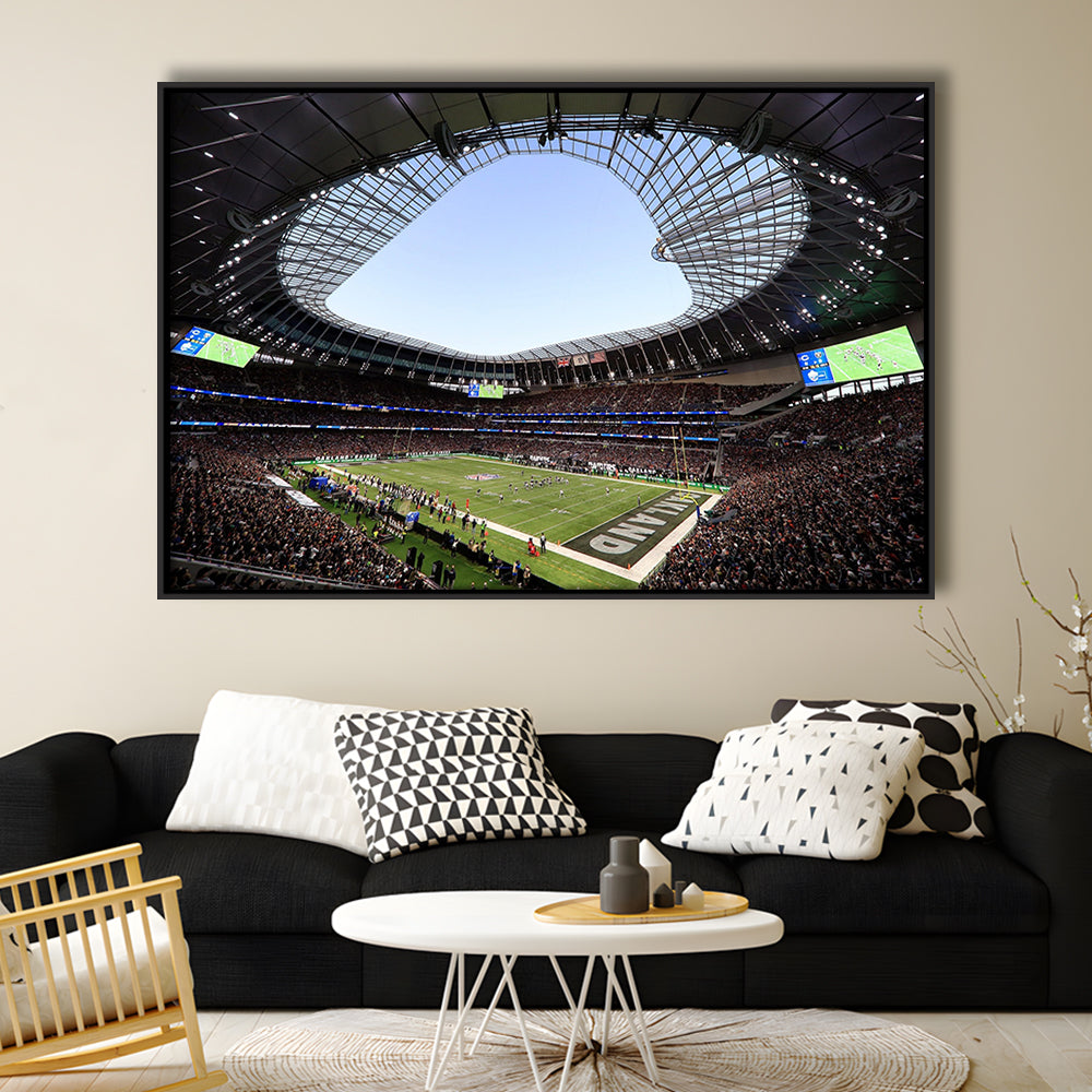 Stadium in Tottenham, Stadium Canvas, Sport Art, Framed Canvas Print Wall Art, Floating Frame