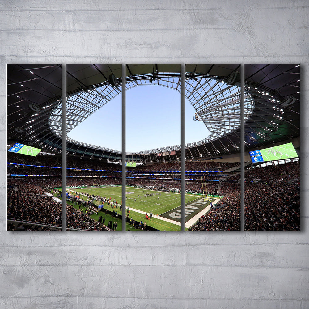 Stadium in Tottenham, Stadium Canvas, Sport Art, 5 Panel B, Extra Large Canvas, Canvas Print Wall Art