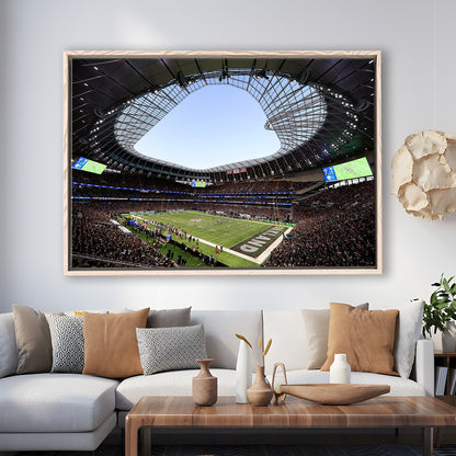 Stadium in Tottenham, Stadium Canvas, Sport Art, Framed Canvas Print Wall Art, Floating Frame