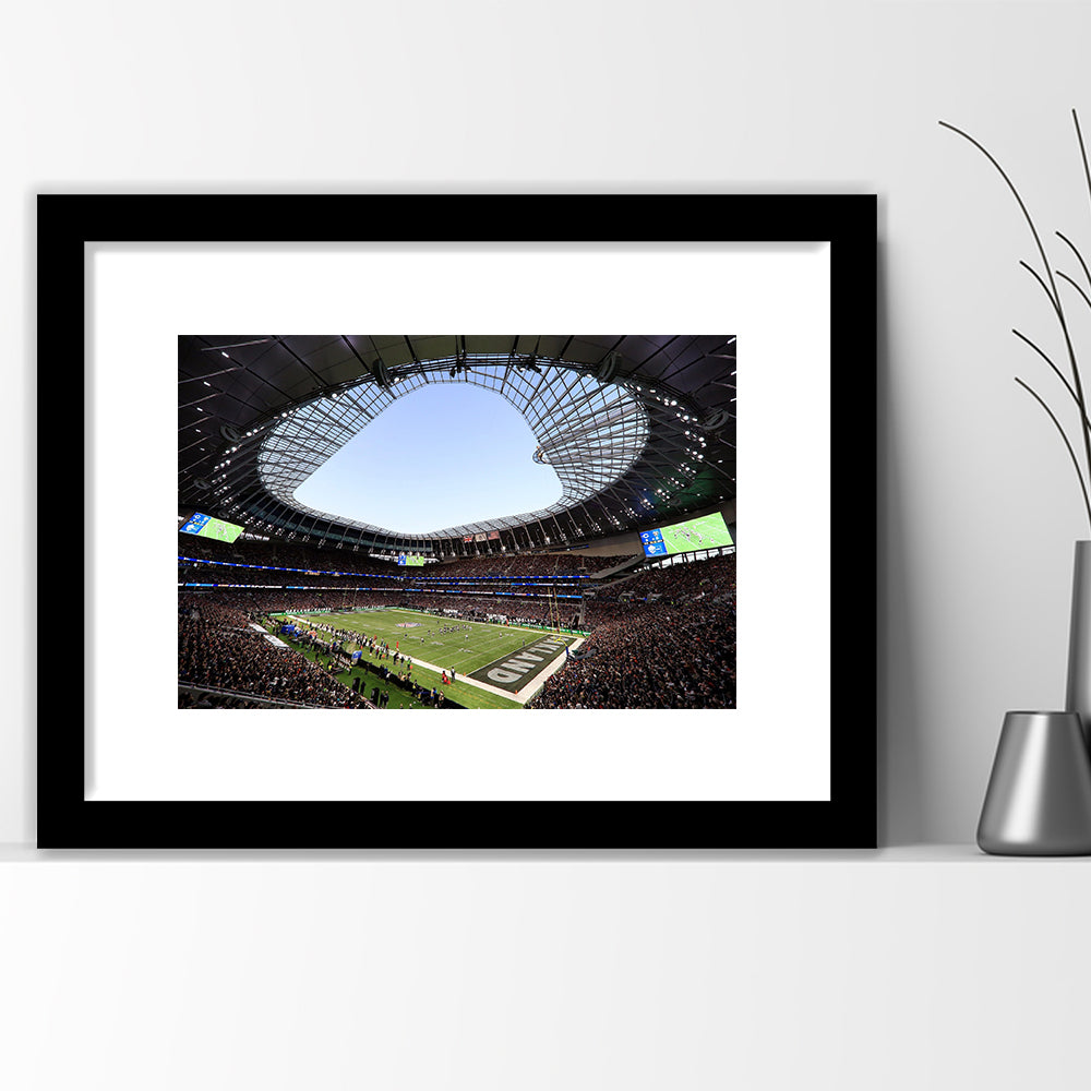 Stadium in Tottenham, Stadium Canvas, Sport Art, Gift for him, White Border Framed Art Print Wall Decor