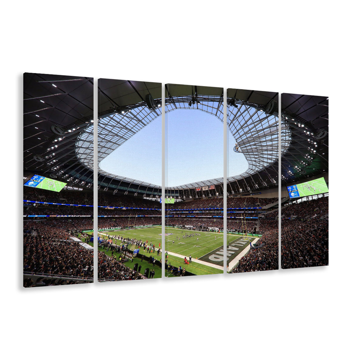 Stadium in Tottenham, Stadium Canvas, Sport Art, 5 Panel B, Extra Large Canvas, Canvas Print Wall Art