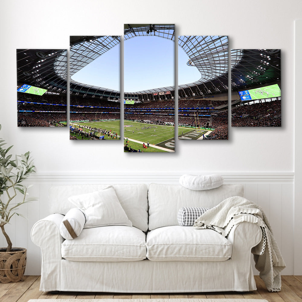 Stadium in Tottenham, Stadium Canvas, Sport Art, Gift for him, 5 Panel, Large Canvas, Canvas Print Wall Art