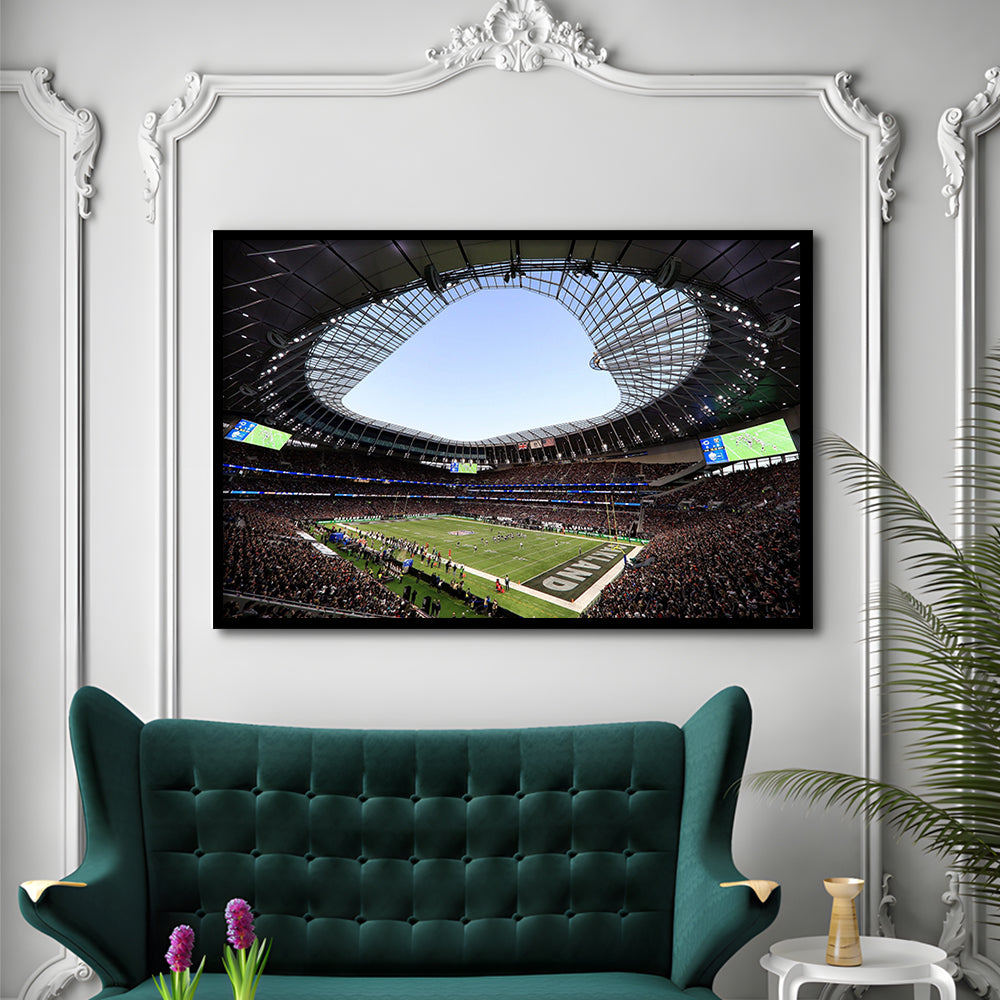Stadium in Tottenham, Stadium Canvas, Sport Art, Gift for him, Framed Art Print Wall Decor, Picture Framed