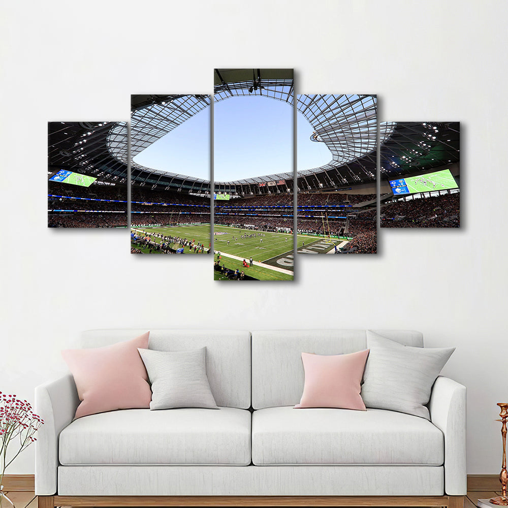 Stadium in Tottenham, Stadium Canvas, Sport Art, Gift for him, 5 Panel, Large Canvas, Canvas Print Wall Art