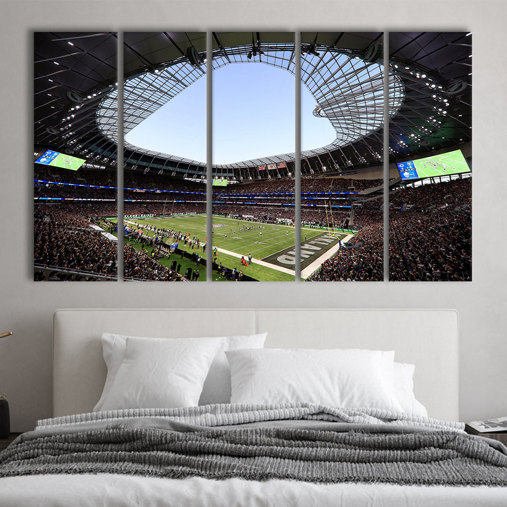 Stadium in Tottenham, Stadium Canvas, Sport Art, 5 Panel B, Extra Large Canvas, Canvas Print Wall Art