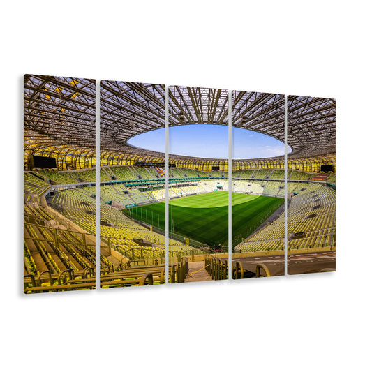 Stadoin Energa, Stadium Canvas, Sport Art, 5 Panel B, Extra Large Canvas, Canvas Print Wall Art