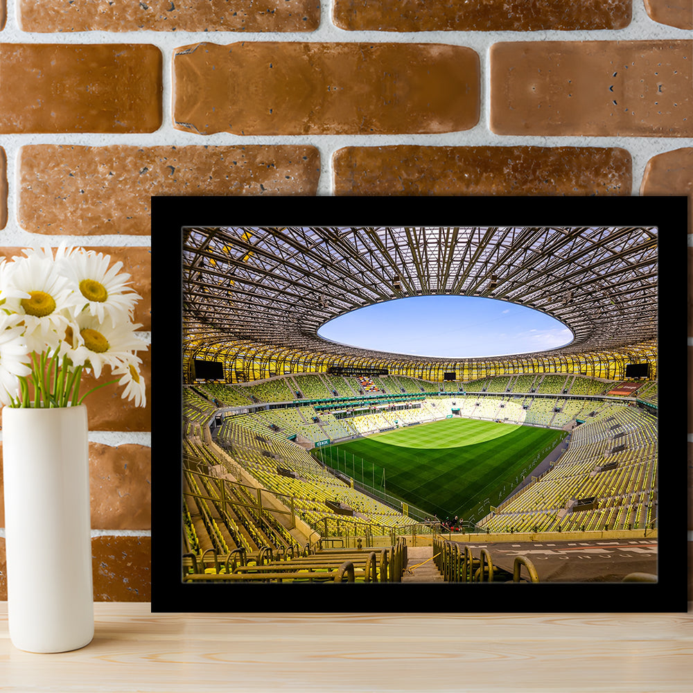 Stadoin Energa, Stadium Canvas, Sport Art, Gift for him, Framed Art Print Wall Decor, Picture Framed