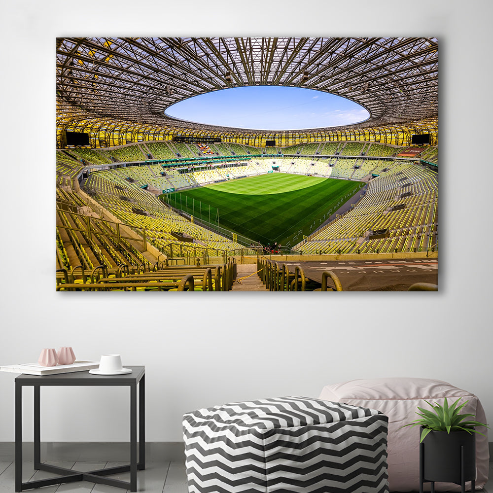Stadoin Energa, Stadium Canvas, Sport Art, Gift for him, Man Cave Decor, Art Print, Canvas Print Wall Art