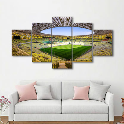 Stadoin Energa, Stadium Canvas, Sport Art, Gift for him, 5 Panel, Large Canvas, Canvas Print Wall Art