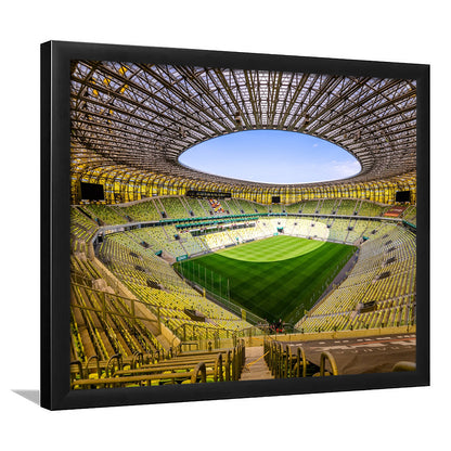Stadoin Energa, Stadium Canvas, Sport Art, Gift for him, Framed Art Print Wall Decor, Picture Framed