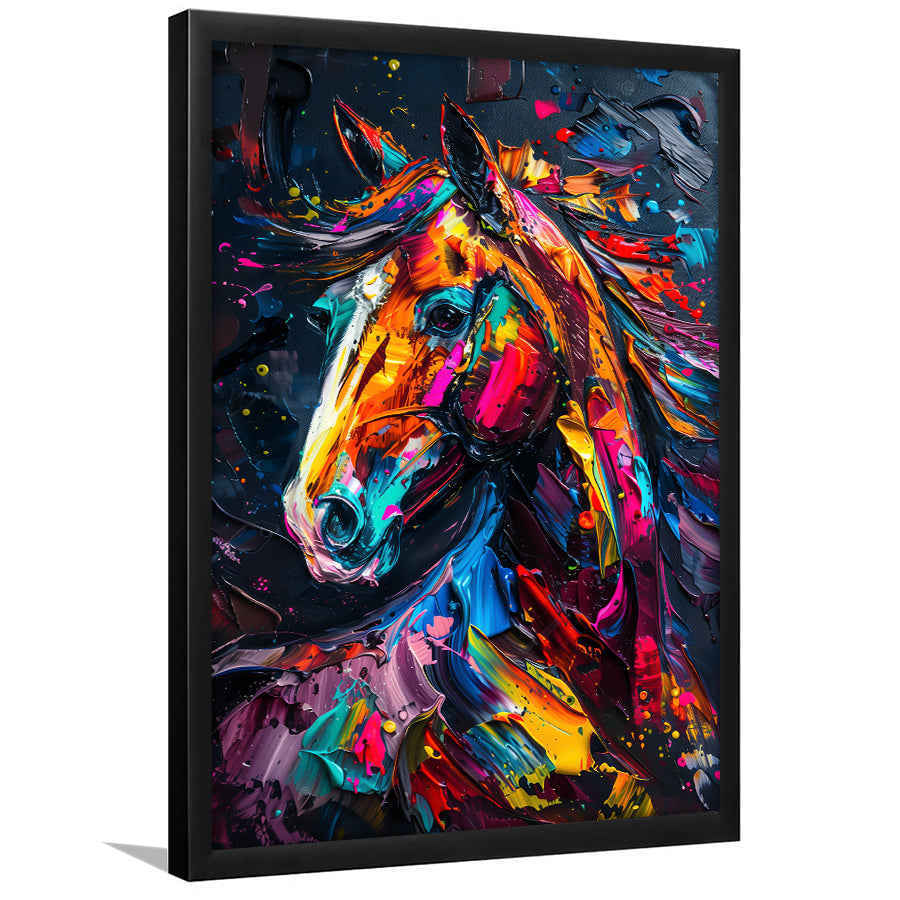 Stallion Portrait, Horse Art Painting, Framed Picture Print,, Framed Art Prints Wall Decor