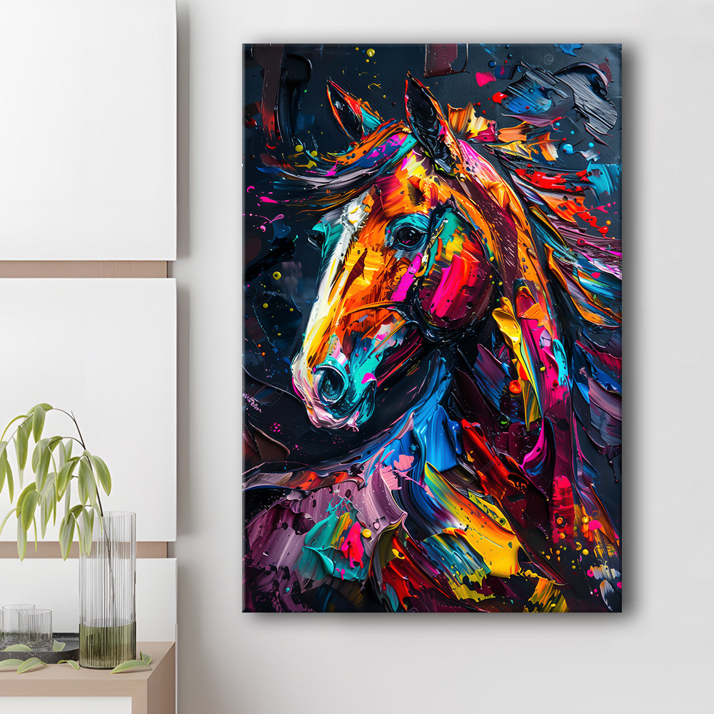 Stallion Portrait, Horse Art Painting, Canvas Art Print Decor, Painting Art, Canvas Prints Wall Art