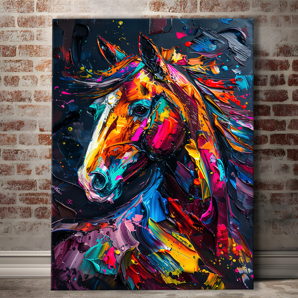 Stallion Portrait, Horse Art Painting, Canvas Art Print Decor, Painting Art, Canvas Prints Wall Art