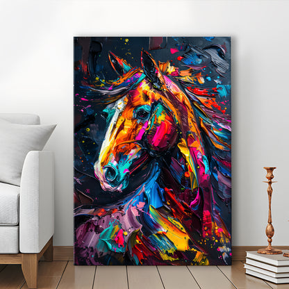 Stallion Portrait, Horse Art Painting, Canvas Art Print Decor, Painting Art, Canvas Prints Wall Art