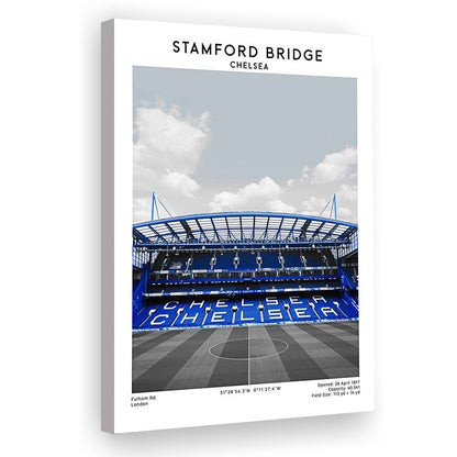Stamford Bridge Football Stadium Print, Chelsea Stadium Wall Art, Fans Gifts, Canvas Prints Wall Art, Man Cave Decor