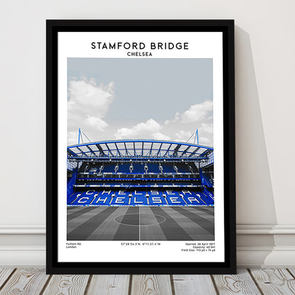 Stamford Bridge Football Stadium Print, Chelsea Stadium Wall Art, Fans Gifts, Framed Canvas Prints Wall Art