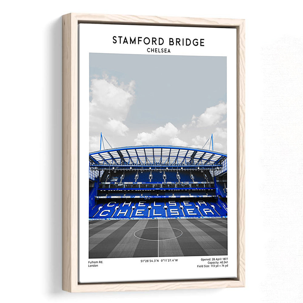 Stamford Bridge Football Stadium Print, Chelsea Stadium Wall Art, Fans Gifts, Framed Canvas Prints Wall Art