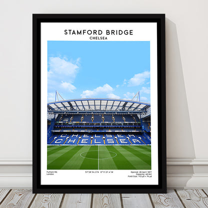Stamford Bridge Football Stadium Print, Chelsea Stadium Wall Art For Fans, Framed Canvas Prints Wall Art