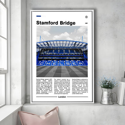Stamford Bridge Print, Chelsea Stadium Wall Art, Soccer Lovers, Framed Canvas Prints Wall Art