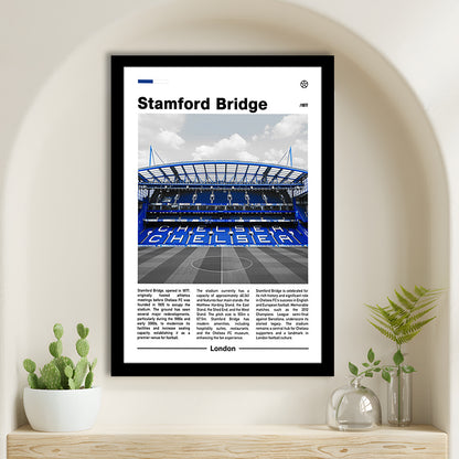Stamford Bridge Print, Chelsea Stadium Wall Art, Soccer Lovers, Framed Art Prints Wall Decor
