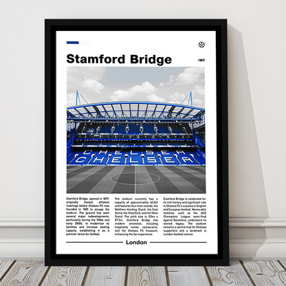 Stamford Bridge Print, Chelsea Stadium Wall Art, Soccer Lovers, Framed Canvas Prints Wall Art