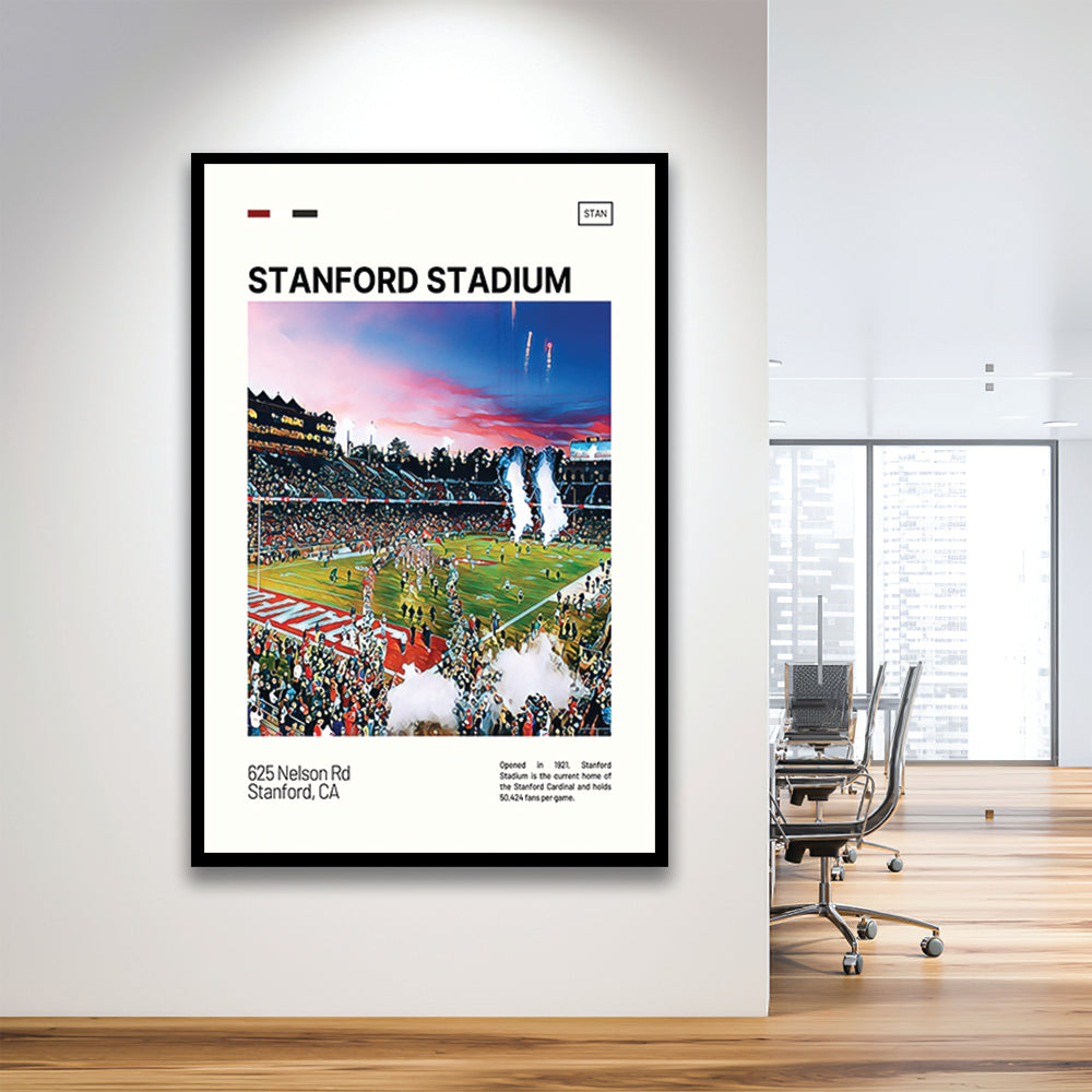 Stanford Stadium Print, Stanford Cardinal Stadium Art, Gifts for him, Sport Art, Framed Art Print Wall Decor
