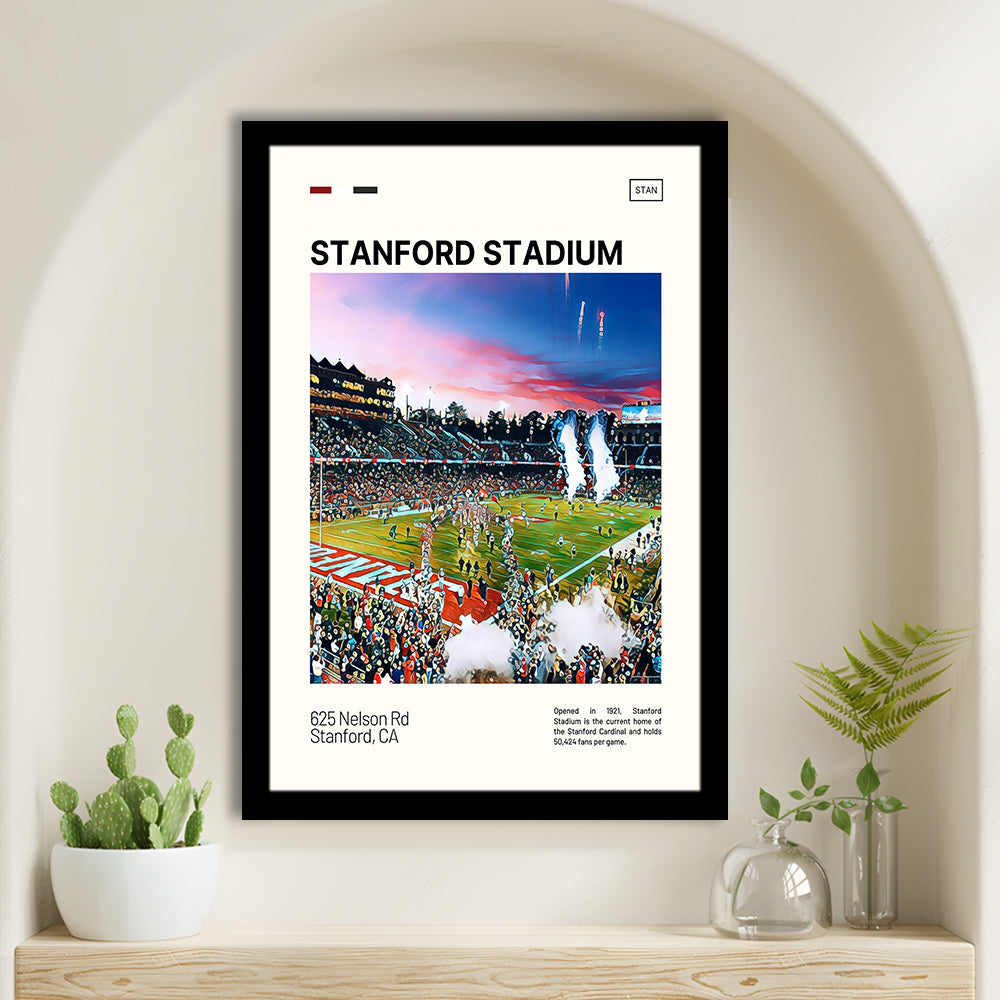Stanford Stadium Print, Stanford Cardinal Stadium Art, Gifts for him, Sport Art, Framed Art Print Wall Decor