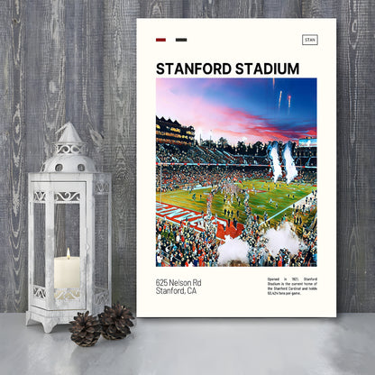 Stanford Stadium Print, Stanford Cardinal Stadium Canvas Art, Fan Gifts, Sport Art, Canvas Print Wall Art