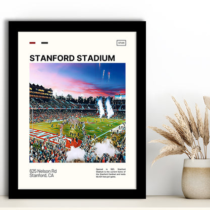 Stanford Stadium Print, Stanford Cardinal Stadium Art, Gifts for him, Sport Art, Framed Art Print Wall Decor