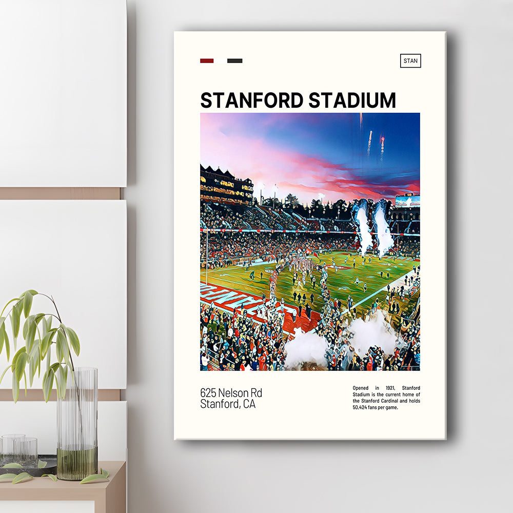 Stanford Stadium Print, Stanford Cardinal Stadium Canvas Art, Fan Gifts, Sport Art, Canvas Print Wall Art