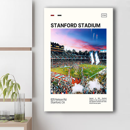 Stanford Stadium Print, Stanford Cardinal Stadium Canvas Art, Fan Gifts, Sport Art, Canvas Print Wall Art