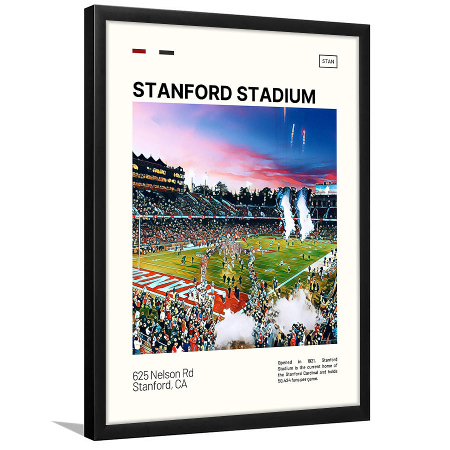 Stanford Stadium Print, Stanford Cardinal Stadium Art, Gifts for him, Sport Art, Framed Art Print Wall Decor