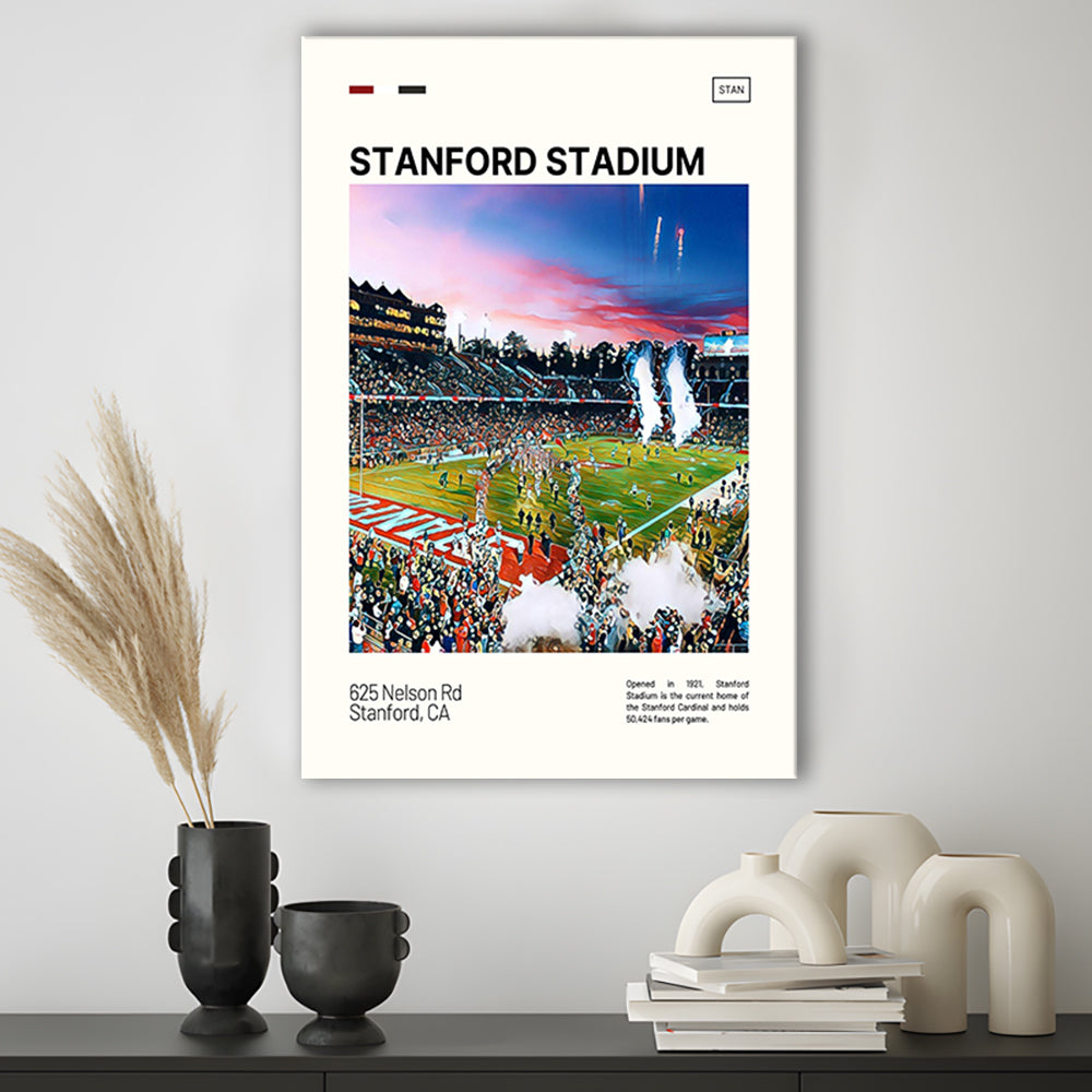 Stanford Stadium Print, Stanford Cardinal Stadium Canvas Art, Fan Gifts, Sport Art, Canvas Print Wall Art