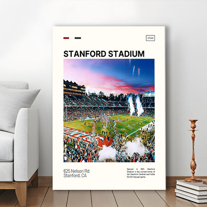 Stanford Stadium Print, Stanford Cardinal Stadium Canvas Art, Fan Gifts, Sport Art, Canvas Print Wall Art
