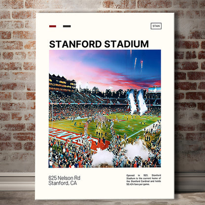 Stanford Stadium Print, Stanford Cardinal Stadium Canvas Art, Fan Gifts, Sport Art, Canvas Print Wall Art