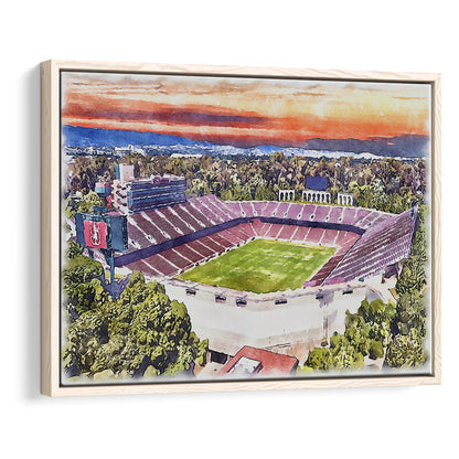 Stanford Painting Stadium Watercolor, Stanford California Watercolor, Sport Gift Art, Framed Canvas Print Wall Art