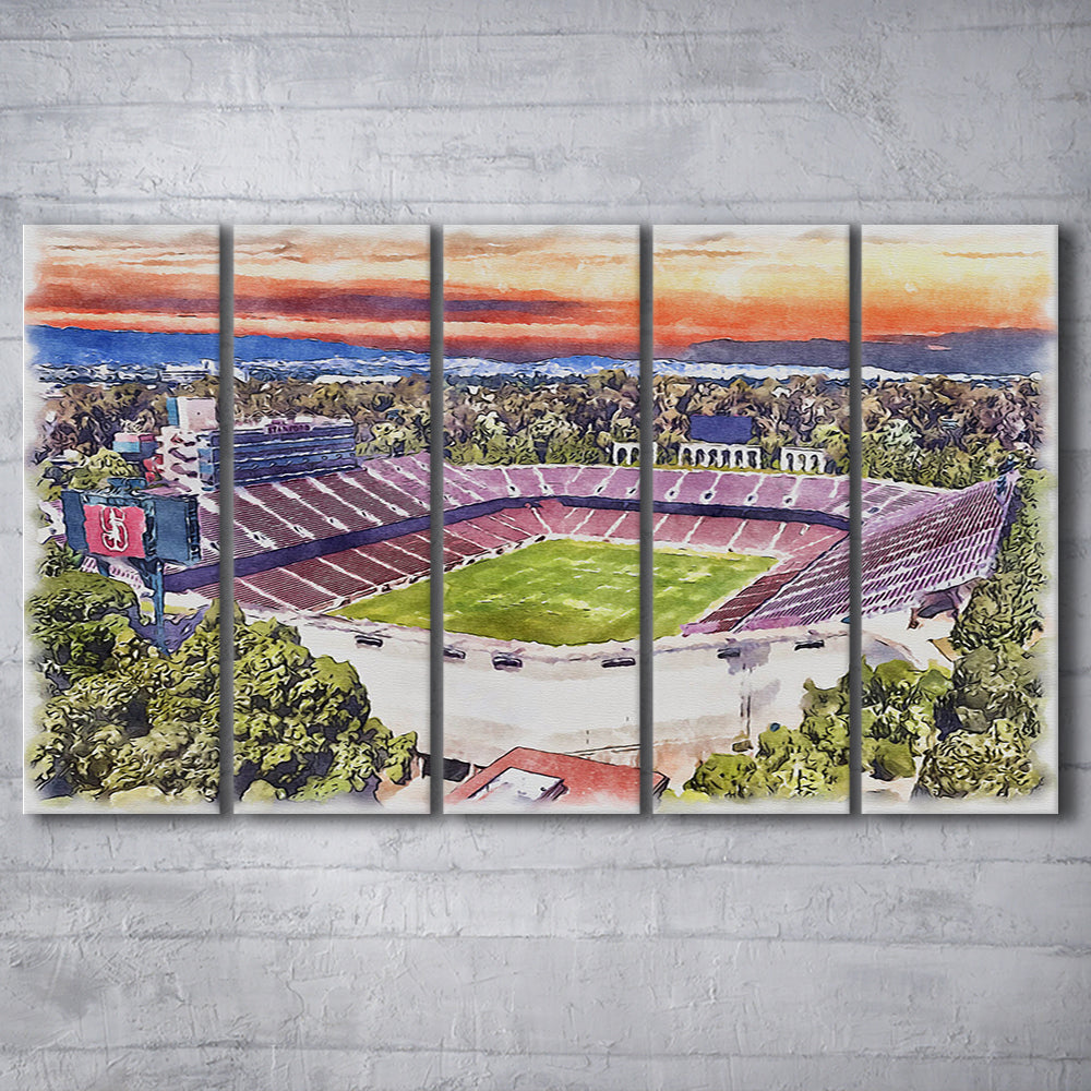 Stanford Painting Stadium Watercolor, Stanford California Watercolor, Sport Art, Extra Large Canvas Print Wall Art
