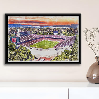 Stanford Painting Stadium Watercolor, Stanford California Watercolor, Sport Gift Art, Framed Canvas Print Wall Art