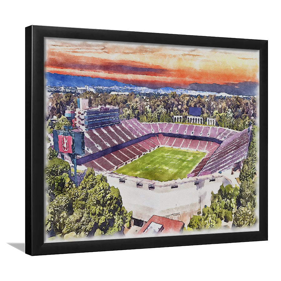 Stanford Painting Stadium Watercolor, Stanford California Watercolor, Sport Gift Art, Framed Art Print Wall Decor