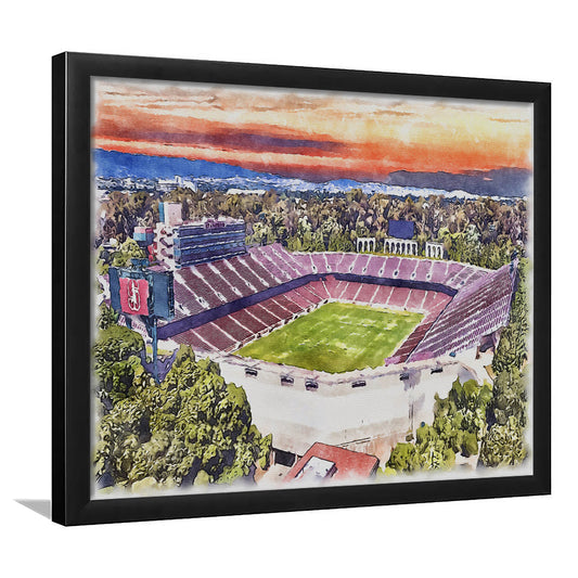 Stanford Painting Stadium Watercolor, Stanford California Watercolor, Sport Gift Art, Framed Art Print Wall Decor