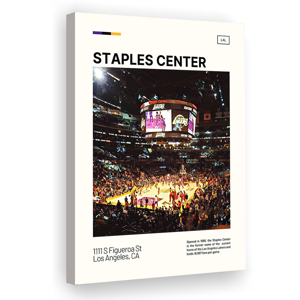 Staples Center Print, Los Angeles Lakers Stadium Canvas Art, Fan Gifts, Sport Art, Canvas Print Wall Art