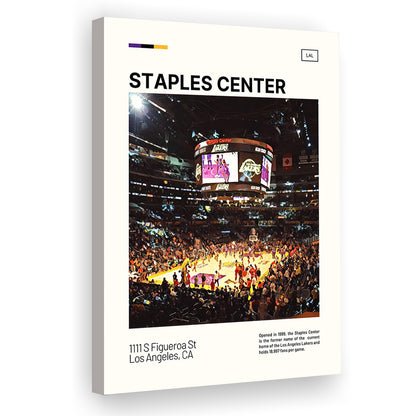 Staples Center Print, Los Angeles Lakers Stadium Canvas Art, Fan Gifts, Sport Art, Canvas Print Wall Art
