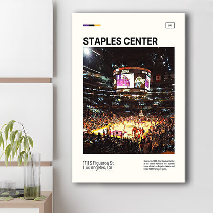Staples Center Print, Los Angeles Lakers Stadium Canvas Art, Fan Gifts, Sport Art, Canvas Print Wall Art