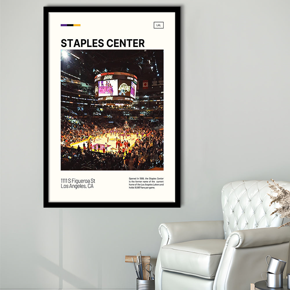 Staples Center Print, Los Angeles Lakers Stadium Art, Gifts for him, Sport Art, Framed Art Print Wall Decor