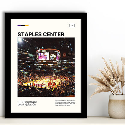 Staples Center Print, Los Angeles Lakers Stadium Art, Gifts for him, Sport Art, Framed Art Print Wall Decor