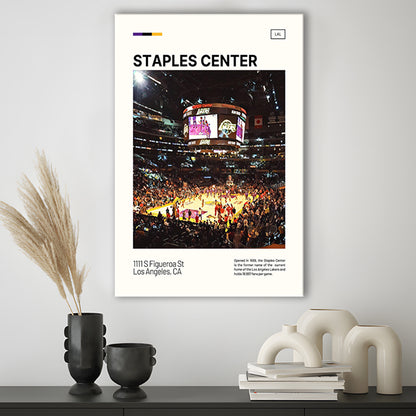 Staples Center Print, Los Angeles Lakers Stadium Canvas Art, Fan Gifts, Sport Art, Canvas Print Wall Art